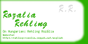 rozalia rehling business card
